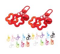 VALICLUD 20 pezzi Portachiavi a Forma di in Acrilico con Campanellino Colorato Clip Girevole e Moschettone per Decorazione Borse e Fai da Te