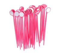 VALICLUD 24 pezzi Specchietti Orali Usa e Getta Colore Rosa Antiappannamento Leggeri e Compatti per Ispezione Professionale e Igiene Orale Familiare