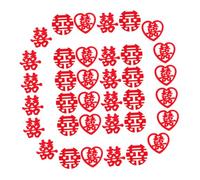 VALICLUD 270 Pezzi Coriandoli Matrimonio Cinesi Parola Xi Non Tessuto, Decorazioni Tradizionali per Letto e Tavolo Nozze, Colori Vivaci per Festa Nuziale