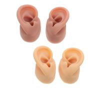 VALICLUD 2paio Di Anatomia Orecchio in Silicone Di Modelli Realistici Per Orecchini Finti Espositore Per Gioielli Per Piercing e Pratica Didattica