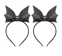 VALICLUD 2pezzi Cerchietto da Pipistrello per Bambina Fascia per Capelli Glitterata per Feste di Halloween di Pipistrello Accessori per Costumi Cosplay Copricapo Festivo per Celebrazioni