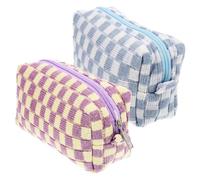 VALICLUD 2pezzi Checkered Per Versatile Per Makeup e Skincare e Spaziosa Per e Ragazze