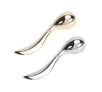 VALICLUD 2pezzi Cucchiaio Cosmetico Mini in Lega Di Zinco Per Crema Viso Massaggiatore Multifunzionale Compatto Per Trucco e Maschere Facile Da Trasportare e Dosare