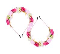 VALICLUD 2pezzi Di Fiori Hawaiana Per Donne Fascia Per Festival Fiori Artificiali Copricapo Floreale Per Feste e Speciali