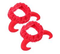 VALICLUD 2pezzi Fascia Per in Peluche Per Design Corna Per Lavarsi Viso Applicare Trucco e Usi Sportivi Morbida e Traspirante