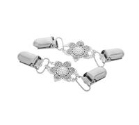 VALICLUD 2pezzi Fermagli Per Camicie Per Abbigliamento Femminile Design Floreale Retrò Fermagli Per Maglioni Catena Spilla Per Sciarpa in Lega Di Zinco Accessori Per Abbigliamento Alla Moda