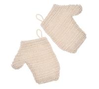 VALICLUD 2pezzi Guanti Esfolianti Per Corpo in Cotone e Lino Guanti Da Doccia Per Rimuovere La Pelle Morta Sporco Producono Una Ricca Schiuma e Possono Essere Usati Su Entrambi i Lati Riuti