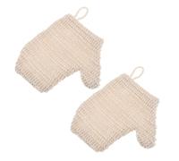 VALICLUD 2pezzi Guanti Scrub Corpo Esfolianti Da Doccia in Cotone e Lino Pratici Guanti Da Bagno Riutilizzabili Per Pulizia Generazione Di Ricca