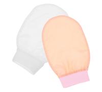 VALICLUD 2pezzi Guanto Esfoliante Da Bagno in Finta Seta Delicato Per Bianco Elegante Per Pulizia Del Corpo Viso Rimuove Le Cellule Morte