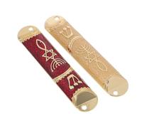 VALICLUD 2pezzi Mezuzah Decorativa in Metallo per Porta Interna Custodia Elegante per Fede Ebraica per Protezione della Casa per Camera da Letto e Ingresso