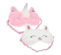 VALICLUD 2pezzi Per Dormire in Peluche Cartone Animato Maschere Notturne Confortevoli Oscurante Per Viaggi e Riposini