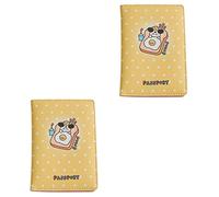 VALICLUD 2pezzi Portadocumenti Da Viaggio Pu Organizer Per Passaporto e Documenti Design Cartoon Multi-funzionale e Leggero Per Passaporti Carte Identità e Carte Di Credito