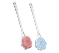 VALICLUD 2pezzi Spazzola Per Schiena Da Bagno Manico Per Esfoliare e Pulire La Sotto La Doccia Design Ergonomico Per Anziani e Tutti Gli Utenti