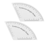 VALICLUD 2pezzi Strumento Misurazione Sopracciglia Trasparente Pvc Righello Stencil Trucco Guida Posizionamento Mappatura Modellatura Accessorio Professionale per Principianti