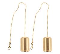 VALICLUD 2pezzi Strumento per Spegnere Lo Stoppino Candela Forma di Campana Accessorio per Candele Vintage in Metallo con Catena Lunga per Spegnere la Fiamma Candeliere