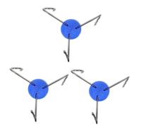 VALICLUD 3 Pezzi Accessori per ganci a rack per infusione gancio a cremagliera sospeso ganci metallici gancio in acciaio inossidabile supporto per fleboclisi Ganci sospesi plastica
