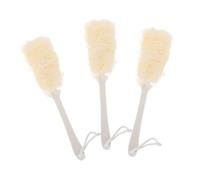 VALICLUD 3 Pezzi Ballio e ballo da bagno esfoliante macchia sospeso detergente per schermi doccia maniglia spazzolino da bagno spazzola per la pulizia del corpo Materiale in rete PE Beige