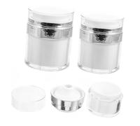 VALICLUD 3 pezzi Bottiglie cosmetiche da viaggio vuote portatili per crema e lozione design a doppio livello antiperdita contenitori beauty per campioni e viaggi