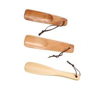 VALICLUD 3 pezzi Calzascarpe in Legno Massello Resistenti e Compatti Aiuto Scarpe Ergonomico per Casa e Viaggio Protezione Scarpe e Sollievo da Dolori Schiena e Ginocchia Accessori Pratici