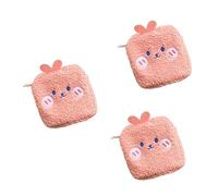 VALICLUD 3 Pezzi Confezione di assorbenti igienici borsetta donna borsa tote donna travel bag pannolino Borsa da toeletta mini borsa dei cartoni animati custodia per assorbenti Peluche rosa