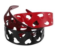 VALICLUD 3 Pezzi Fasce Larghe per Capelli Donna con Cuori Antiscivolo Cerchietti Moda con Denti Antiscivolo Accessori Capelli Leggeri e Comodi per Uso Quotidiano e San