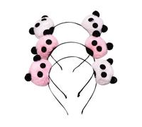 VALICLUD 3 pezzi Fasce per Capelli Panda con Pompon Colorati Leggere Accessori per Feste Compleanno e Foto Ricordo per Donne e Ragazze