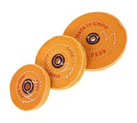 VALICLUD 3 Pezzi Kit Dischi Lucidatura in Feltro per Smerigliatrice da Banco Ruote Buffing con Foro per Gioielli e Metalli Facile Montaggio e Sostituzione per Lucidatrice di Precisione