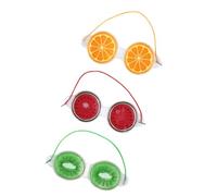 VALICLUD 3 Pezzi Maschera Gel per Occhi PVC Impacchi Ghiacciati per Occhi Frutta Anguria Kiwi Fredda per Rimozione Occhiaie e Borse per Viaggi e Relax