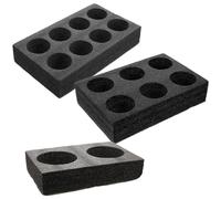 VALICLUD 3 pezzi Portabicchieri per Bevande Riutilizzabili Nero Supporto per Tazze da Asporto con Fisso Antisversamento per Caffè Tè e Latte Leggero e Portatile per Bar e Riutilizzabile