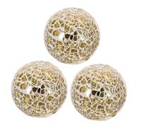 VALICLUD 3 Pezzi Sfere Decorative in Vetro da Palline Centro Tavola Dorate per Vasi e Ciotole Decorazioni Casa per Feste Matrimoni e Pranzo