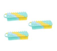 VALICLUD 3 Pezzi Spazzola Da Bagno in Silicone Strofinare Pettine Di Massaggio Del Cuoio Capelluto Setola Lavasciuga Spazzola Per Scrub Al Cuoio Capelluto Gel Di Silice