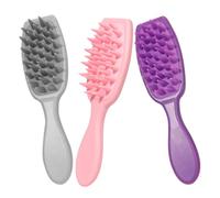 VALICLUD 3 Pezzi Spazzola Shampoo Silicone con Pettine per Massaggio e Detersione Profonda del Capelluto Portatile e Multifunzione per Facili Districare