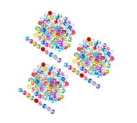 VALICLUD 3 Set Acrilico Rosa Arredamento Decora Gioielli Mestiere del Forma Simulazione Gemme dei Pirati Colore 100 Pezzi*3