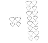 VALICLUD 3 Set Amo Orecchini E Anelli del Naso Piercing Graziosi Anelli per Il Naso Il Naso Suona La Forma del Cuore Anelli al Naso Cerchi Acciaio al Titanio Argento 4 Pezzi*3