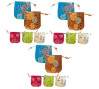 VALICLUD 3 Set Borsa Per Gioielli Borsa Borse in Broccato Con Coulisse Sacchetti Di Carta Bustina Di Caramelle Sacchetti Di Carte Mini Borse Con Coulisse Tessuto Satinato 5 Pezzi*3