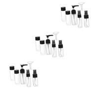 VALICLUD 3 Set Bottiglia per il trucco di grandi dimensioni trucco da viaggio bottiglie da viaggio flaconi per il o flaconi da toilette da ia da Black
