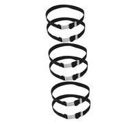 VALICLUD 3 Set Elastico Per Cintura Parà Cinghie Da Polso Da Palestra Presa Bretelle Sollevamento Pesi Corda Polsini Da Palestra Hombres Uomo Cavo Ragazzi Black Poliestere 2 Pezzi*3