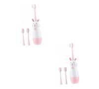 VALICLUD 3 Set Spazzolini Elettrici per Forma con Rosa Spazzolino Elettronico per Dei Denti Caricamento USB con Sostituibile e Setole Morbide