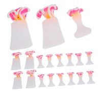 VALICLUD 3 Set Toe Separation Nail Art Tool Manicure Per Separatore Dito Del Piede Yogi Corretto Separatori Di Nail Art Spargitori Distanziatori Arte Divisore Unghia Gel Di Silice Rosa