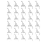 VALICLUD 30 Pezzi Pz Clip Supporto Mensole Frigorifero Antiscivolo in Plastica Resistente al Freddo per Ripiani Congelatore Ganci Sostitutivi per Scaffali Frigo e Cucina Completo di Misure