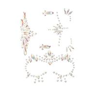 VALICLUD 3fogli Verdi Per Viso Adesivi Decalcomanie Fluorescenti Per Viso Si Illuminano Al Buio Per Feste Halloween e Travestimenti Cosplay