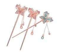 VALICLUD 3pezzi Bastoncini Per Cinesi Di Farfalla Forcine Antiche Per Lunghi Accessori Per Vintage