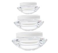 VALICLUD 3pezzi Contenitori Cosmetici Vuoti Per Crema Viso Barattoli Riutilizzabili Impermeabili Trasparente Per Viaggi Campagna e Uso Quotidiano