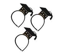VALICLUD 3pezzi Fascia Per Capelli Da Laurea Glitterata Mini Cappello Da Dottore Copricapo Da Festa Elegante Per Cerimonia Di Laurea Per Compleanni e Feste Tema Dottore
