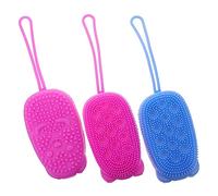 VALICLUD 3Pezzi Spazzole Doccia Silicone Spazzole Esfolianti Doppia per Massaggio Della e Detersione Design e Morbide Setole