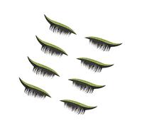 VALICLUD 4 Paia adesivi per ciglia finte adesivi per ciglia riutilizzabili abbellito nastro ciglia eyeliner colorati adesivi di bellezza fitte ciglia finte plastica Army Green