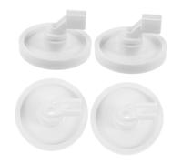 VALICLUD 4 Pezzi accessori per lavastoviglie ruote cesto lavastoviglie cremagliera inferiore ruota Drenante fornitura accessorio plastica bianca