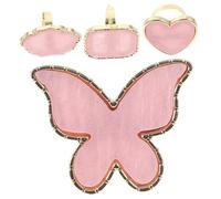 VALICLUD 4 Pezzi anello di conchiglia imitazione palette di anelli per manicure tavole a colori anello per unghie tavolozza per unghie forniture per unghie Lega di zinco rosa