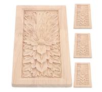 VALICLUD 4 Pezzi Applique in Legno Intagliato a Colonna Romana 15x8x0,8 Cm 4 Pezzi, Decorazioni Angolari per Mobili Non Verniciate, Adesivi Decorativi da Parete per Arredamento Casa e