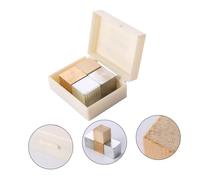 VALICLUD 4 pezzi Blocchi di densità in rame ferro alluminio e legno per esperimenti educativi di fisica e scienze facili da usare per scuola e collezione